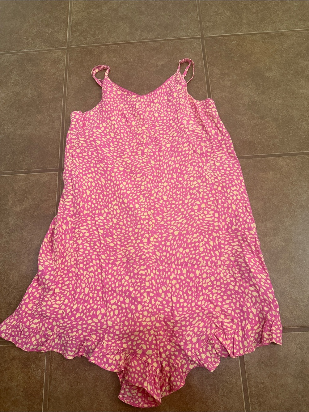 GB girls Pink and Cream Printed Slippiece